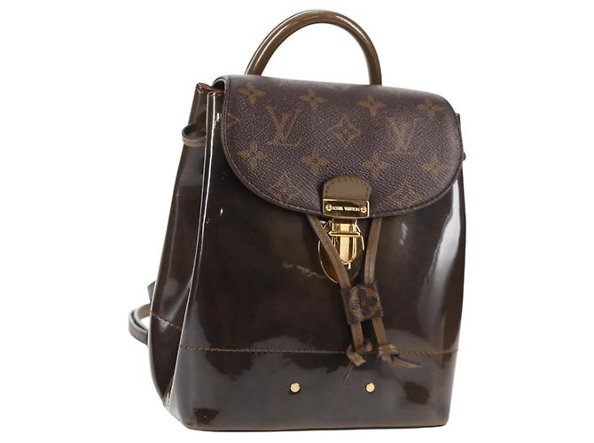 Louis Vuitton Hot Springs Vernis com Monogram Canvas Marrom