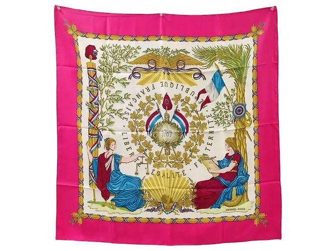Hermès Hermes Carré 90 Seta multicolore 90 x 90