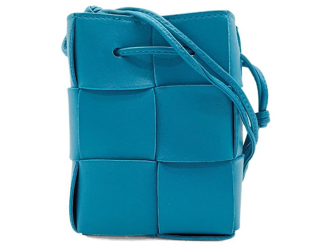 Borsa a tracolla a secchiello Cassette Bottega Veneta Blu