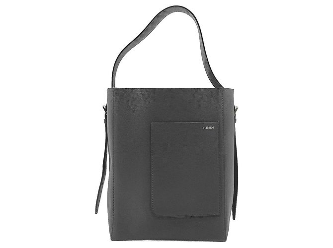 Borsa a tracolla a secchiello Valextra Medium Gray Marrone