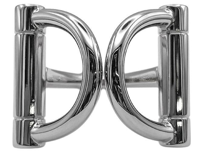 Hermès Hermes Double D Mini Schalring Silber 