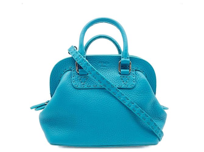 FENDI Selleria Mini Adele Schultertasche Blau