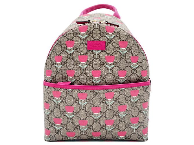 Gucci Children's Tulip Backpack Brown Pink