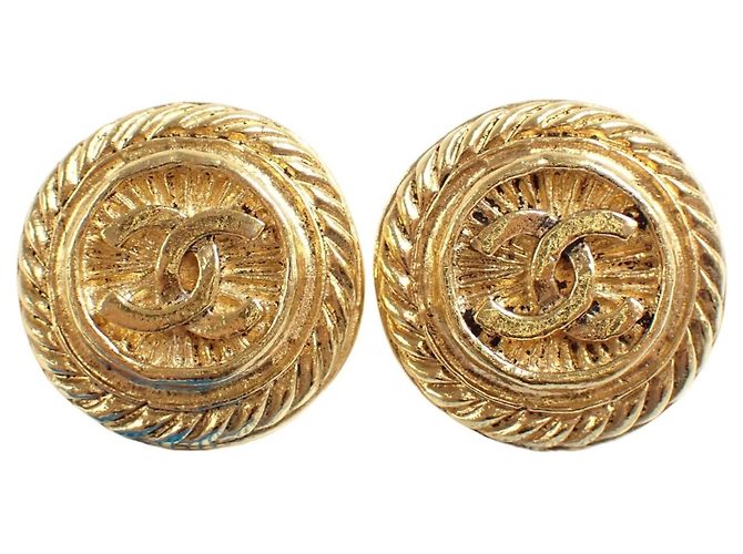Orecchini a clip placcati in oro Chanel D'oro