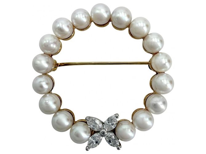 Tiffany & Co. Victoria Brosche Weiß