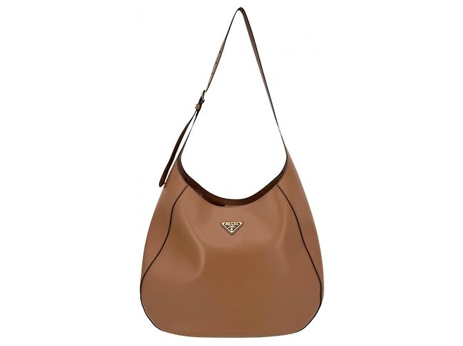 Prada Brown Leather Shoulder Bag