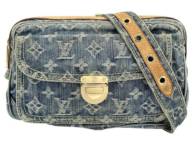 Marsupio Louis Vuitton Monogram Denim da donna Blu