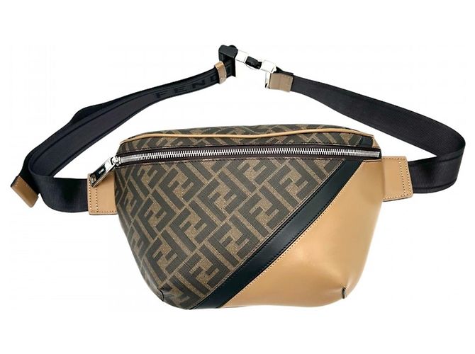 Borsa a tracolla Fendi Zucca Diagonal Marrone
