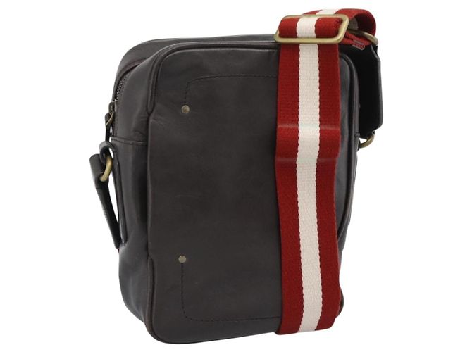 Bolso de Hombro BALLY de Cuero Marrón Oro Auth 189939 Castaño Dorado