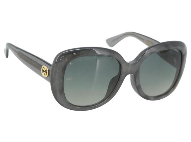 Occhiali da sole GUCCI in plastica Grigio Auth 188318 Marrone