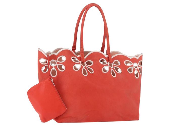 Céline Sac cabas CELINE en cuir Orange Auth bs35811A