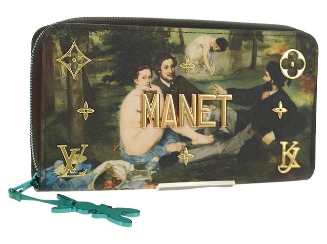 LOUIS VUITTON Masters Collection MONET Zippy Wallet M64602 LV Auth 190234SM