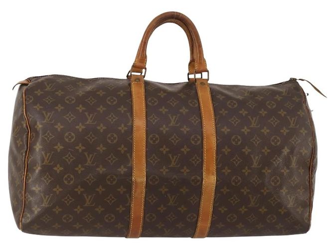 LOUIS VUITTON Bolsa Boston Monogram Keepall 55 M41424 LV Auth 187725 Monograma
