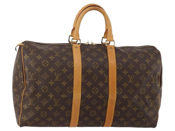 LOUIS VUITTON Bolso Boston Monogram Keepall 45 M41428 LV Auth 188877 Monograma