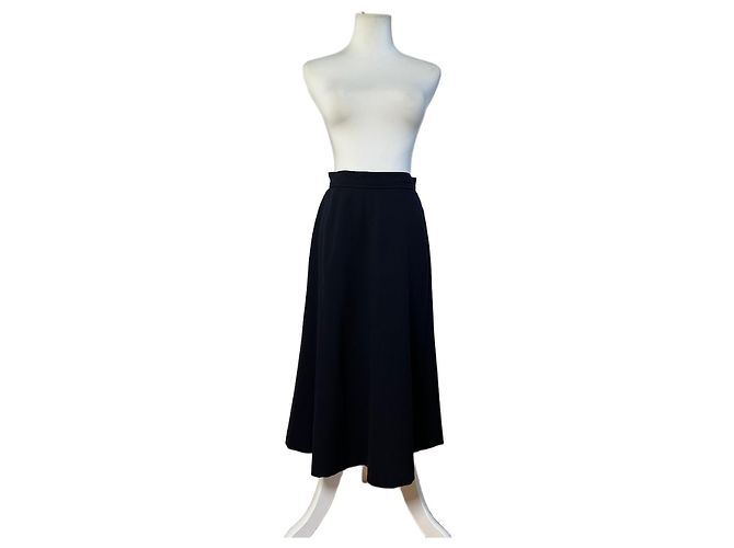 Chloé Vintage Chloe Wool Blend Skirt Navy L Navy blue