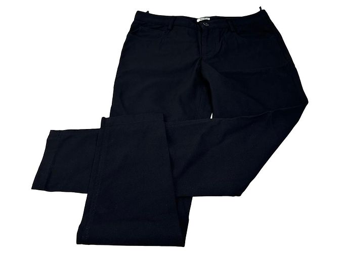 Vintage Miu Miu Baumwollmischung Hose Schwarz M