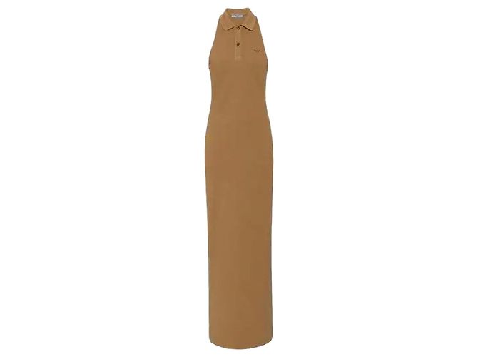 Vestido Polo Prada Marrón Algodón Castaño