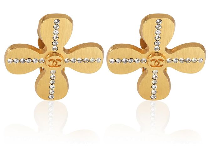 Gabrielle Orecchini Chanel 2001 Clover placcati oro