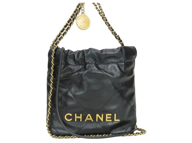 Mini borsa a tracolla Chanel Nero