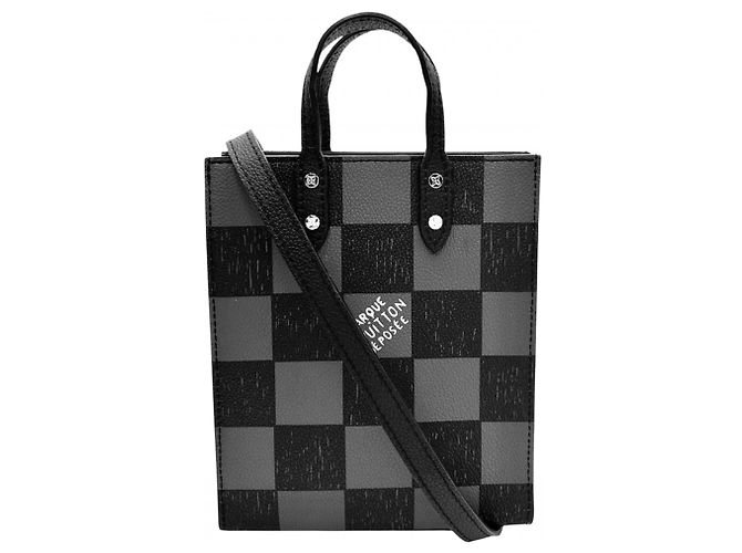 Louis Vuitton Damier Checkerboard Sac Plat XS Noir
