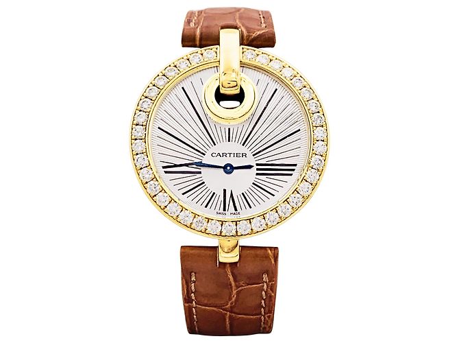 Orologio Cartier, "Captive", oro giallo e diamanti.