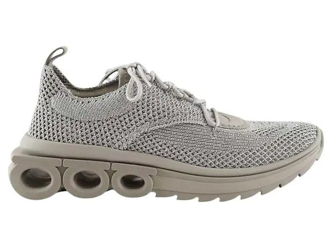 Salvatore Ferragamo Silberne Low-Top-Sneaker