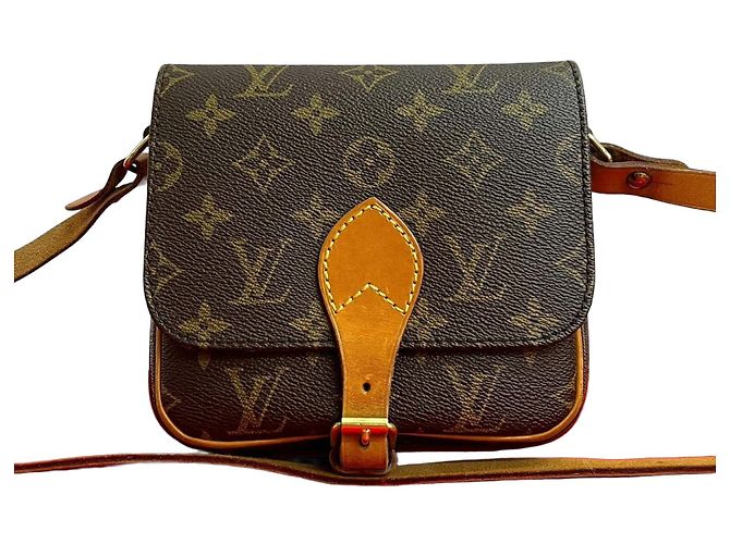 Borsa a tracolla Louis Vuitton Cartouchiere Monogram Marrone