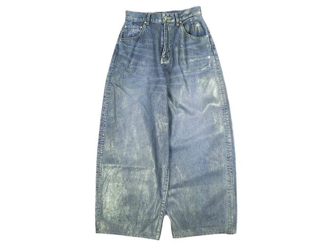 Autre Marque ASTRAET Denim-Hose mit Beschichtung Silber
