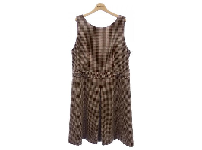 Autre Marque Vestido Leilian Castaño Negro