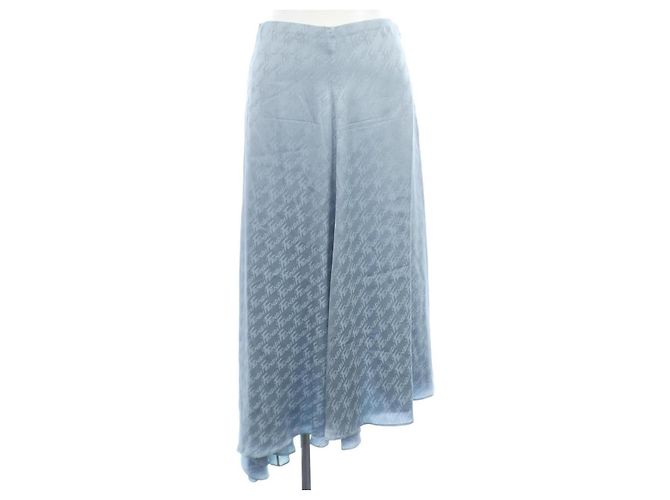 Gonna in seta Fendi Blu