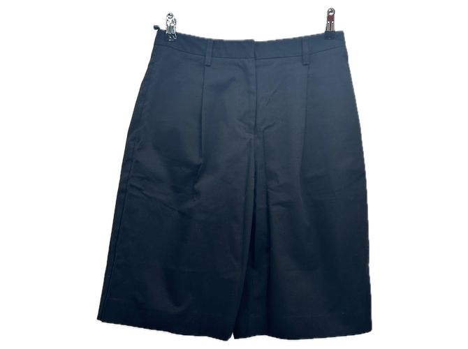 Autre Marque MATTEAU Black Wool Shorts