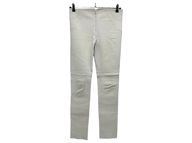 Luc Duchène Weiße Lederhose