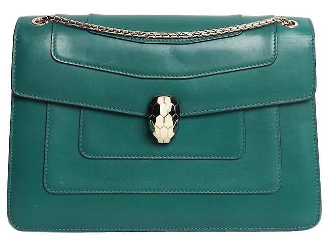 Bulgari Bolsa de ombro Serpenti Forever verde