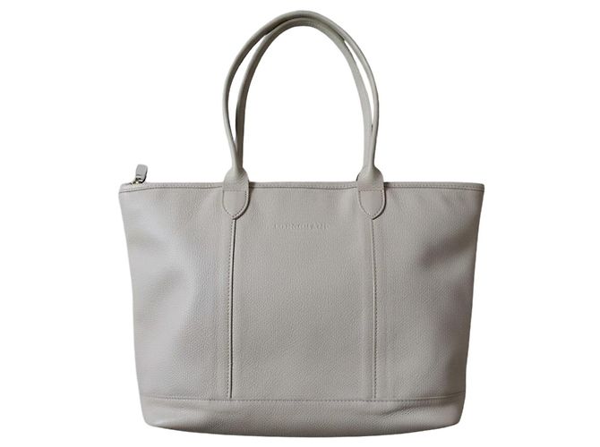 Bolso Tote Longchamp Le Pliage Cuir Beige