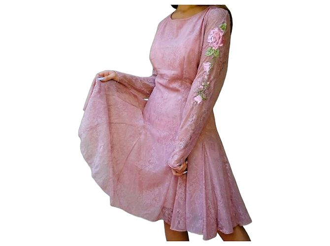 Blumarine Spitzenkleid! Neu! 96% Seide!! Größe 46-44IT Pink