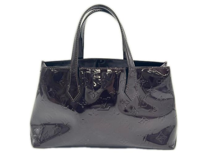 Borsa Louis Vuitton Monogram Vernis Wilshire PM Bordò