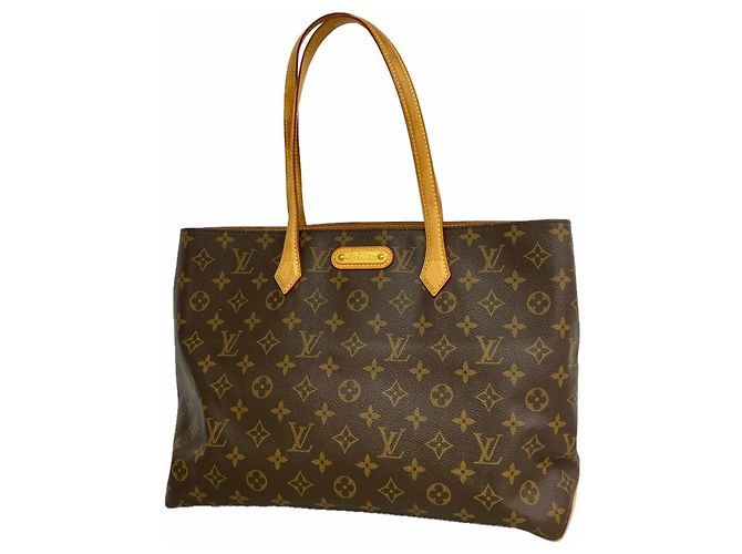 Borsa Tote Louis Vuitton Monogram Wilshire MM Marrone