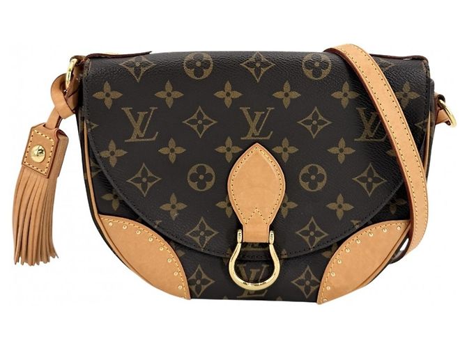 Bolso de hombro Monogram Saint Cloud para mujer Louis Vuitton Castaño