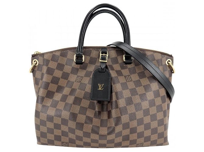 Bolsa Tote Damier Odeon MM feminina Louis Vuitton Marrom