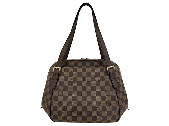 Borsa Tote Louis Vuitton Belem MM Marrone