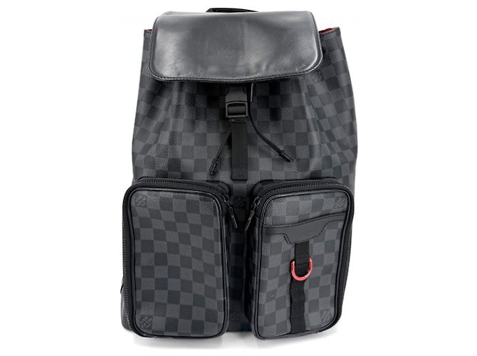 Louis Vuitton Men's Damier Graphite Utility Backpack Black