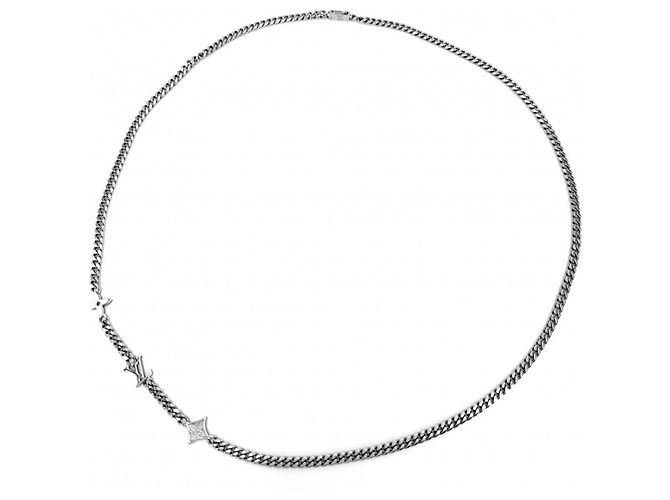 Collana Monogram Flower da uomo Louis Vuitton Argento
