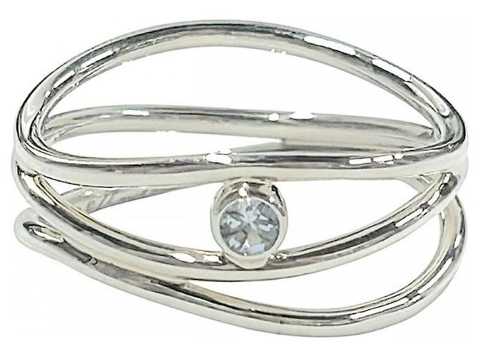 Anello Wave in argento sterling 925 e acquamarina Tiffany & Co.