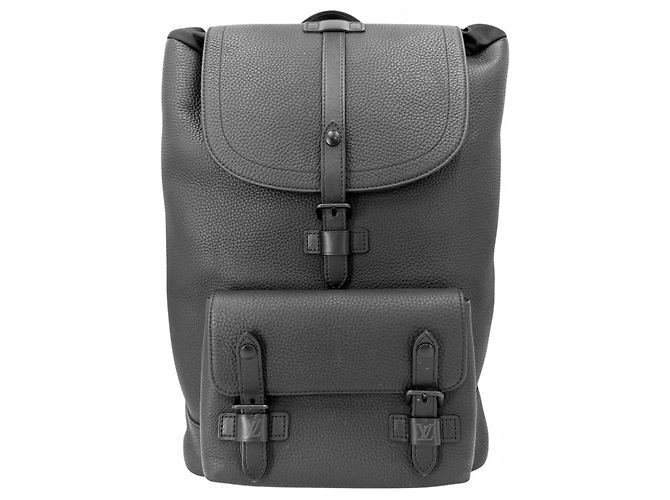 Louis Vuitton Christopher Slim Backpack for Men Black