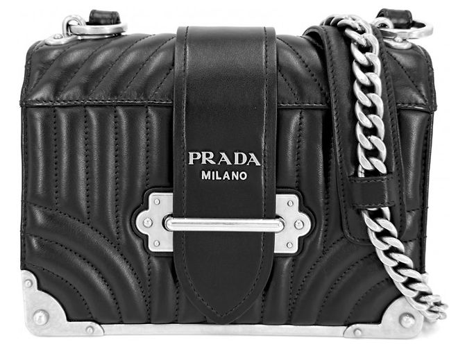 Borsa a tracolla Prada Cahier Diagram Nero