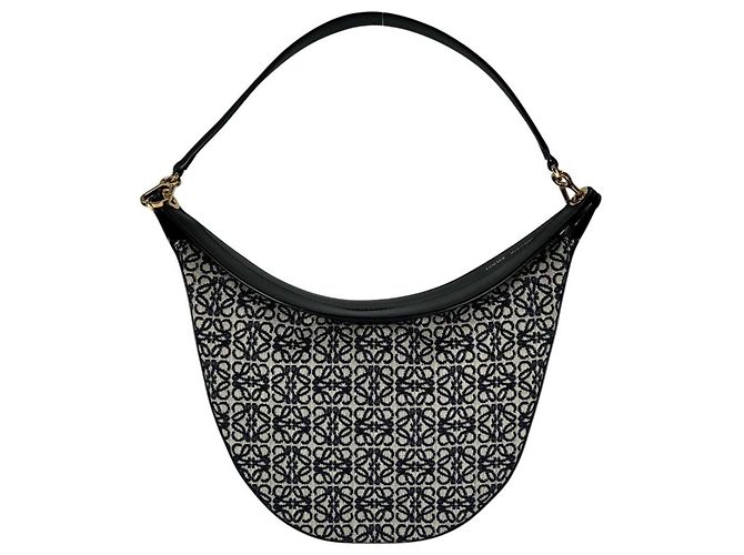 Borsa Loewe Luna Anagram Nero Blu navy