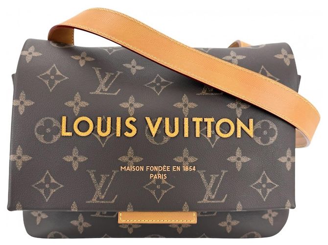 Louis Vuitton Men's Monogram Takeout Messenger Shoulder Bag Brown