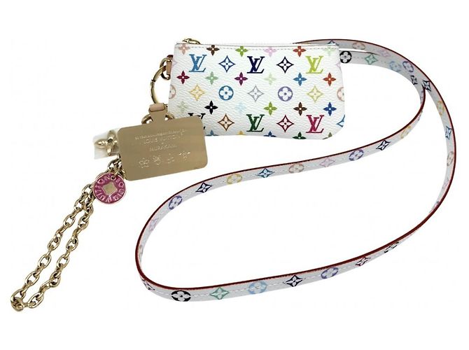 Louis Vuitton Monogram Multicolore Keychain Pouch White Multiple colors