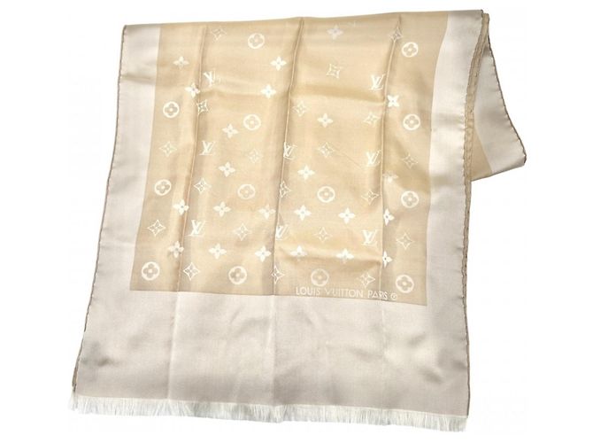 Sciarpa Monogram Echarpe Capri Louis Vuitton Beige 