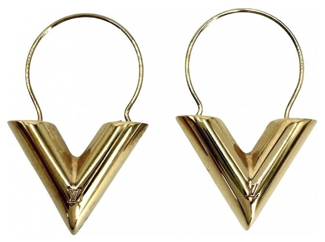 Pendientes de aro Essential V Louis Vuitton Dorado